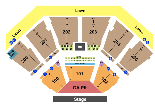 Dos Equis Pavilion Pierce The Veil Seating Chart